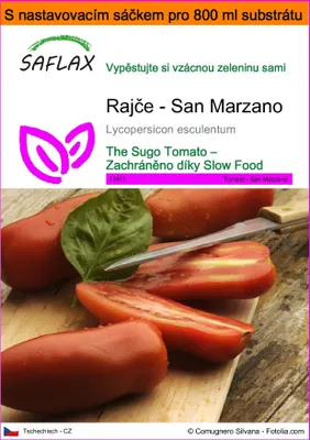 Obrázek produktu pro SAFLAX Garden in the bag - Rajče - San Marzano - Lycopersicon esculentum - 10 Semena - S pěstebním substrátem v praktickém samovztyčovacím sáčku