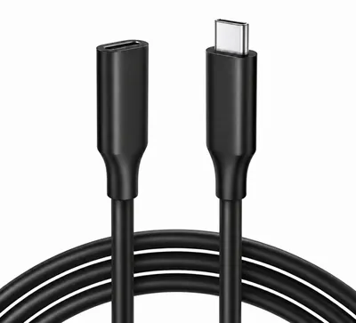Productafbeelding van Qost - USB-C 3.1 Gen2 - Verlengkabel - 0.5 Meter - 3A 60W - Male to Female - Extension Cable - 4K video - Geschikt voor iPhone 15, M3 MacBook Pro / Air, iPad Air 2024, Galaxy S24 Ultra Switch consoles etc., AI-gegenereerde afbeelding