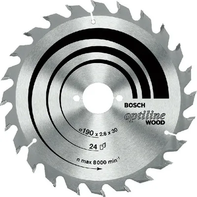 Image de Lame scie circulaire Optiline Bois BOSCH 184 x 16 x 2.6 mm - 2608641181