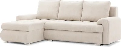 Produktbild von Ecksofa TOKIO VI PRO mit Schlaffunktion! Eckcouch mit Bettkasten! Stoff: POSO 100 Beige (muster 1) Links