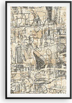 Produktbild von Gerahmtes Poster - Schwarzer Rahmen - Graffiti Kritzeleien Zeichnen - 61x91,5 cm - Wand Bild - Wanddeko - Wandbilder - Kunstposter - Wandposter - Bilderrahmen - Bilder - Kunstdruck - P2BPA61x91-5047
