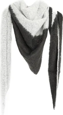 Produktbild von Modischer Dreiecksschal für Damen, XXL Schal 220x100 cm - komfortabel & langlebig Grau/Anthrazit