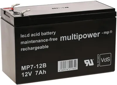 Image de Batterie de rechange (multipower) pour UPS APC Back-UPS BE700G-GR 12V 7Ah (remplace 7,2Ah)