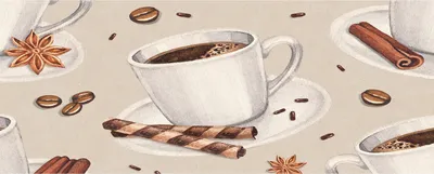 Produktbild von Tulup® Leinwandbild - 125x50 cm - Wandkunst - Drucke auf Leinwand - Leinwanddruck  - Essen & Getränke - Braun - Tasse Kaffee