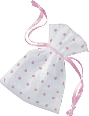 Immagine prodotto di Unique Party - Sacchetto regalo a pois 6 pezzi SG28748 (taglia unica) (Rosa/Bianco)
