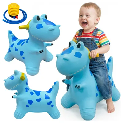 Produktbild von Malplay Hopser für Kleinkinder Dinosaurier Jumper mit Sitz Griffe Pumpe 48 cm Geschenk ab 2 Jahren