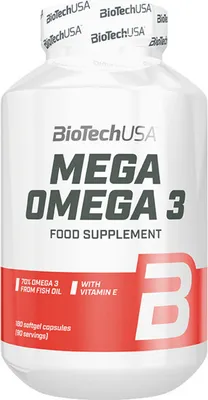 Obrázok produktu pre BioTech USA Mega Omega 3 90 kapsl / Omega 3 mastn kyseliny / Omega 3 mastn kyseliny s vnimonm 70% obsahom mastnch kyseln