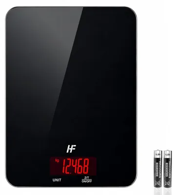 Immagine prodotto di Bilancia da cucina - 22 x 16 cm - Fino a 20 kg - In vetro - Digitale - Con funzione tara