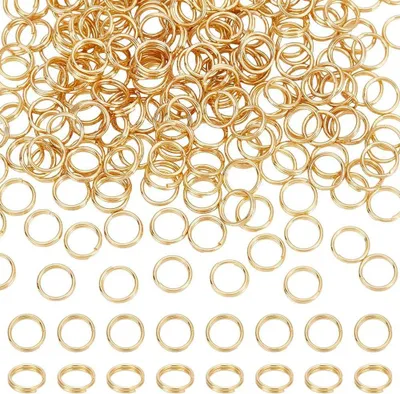 Productafbeelding van Dubbele Oogringen - Vergulde Connectoren - Sieraden Maken - Dubbele Lus Ontwerp - 7mm 200 Stuks - Goudkleurig