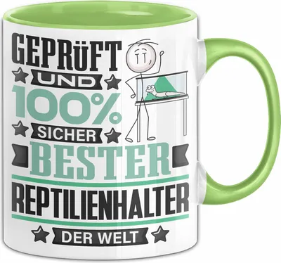 Produktbild von Reptilienhalter Geschenk Lustiger Spruch für Reptilienhalter Geschenkidee Bester Reptilienhalter Der Welt (Grün)