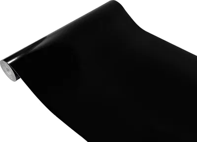 Produktbild von Klebefolie Möbel 90x490 cm - Schwarz Glänzend - Möbelfolie selbstklebend einfarbig - Folie für Möbel zur Renovierung von Türen, Schränken und Regalen - Möbelfolie dekorativ und pflegeleicht