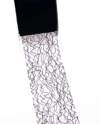 Produktbild von Spiderweb Dekoband - 5cm schwarz - Rolle 25m - 67 017-R 50