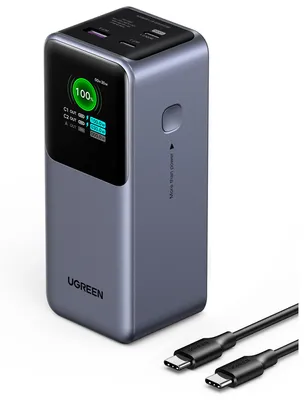 Produktbild von UGREEN Nexode PB721 Powerbank mit Display, Grau, 20.000 mAh