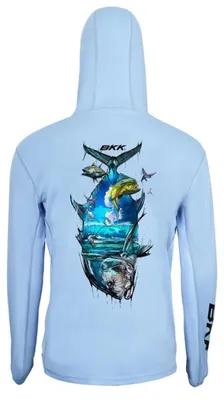 Produktbild von BKK Long Sleeve Performance Shirt Brand values GT Blue - Angelshirt, Größe:S