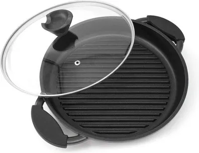 Produktbild von Famanu Grillpfanne aus Gusseisen - Antihaftbeschichtung - Induktionsgeeignet - 27 cm