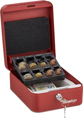 Obrázok produktu pre Červená pokladničná zásuvka s počítadlom mincí
