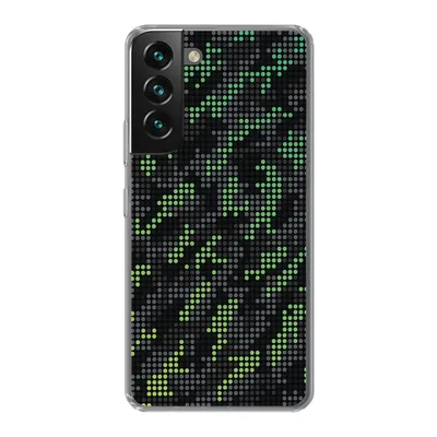 Produktbild von MuchoWow® Handyhülle Schutzhülle Hülle für Samsung Galaxy S22 Camouflage-Muster aus grünen und grauen Punkten Silikon Softcase Handy Hülle - Mobiltelefonhülle