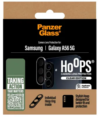 Productafbeelding van PanzerGlass Hoops Optic Rings Camera Protector voor de Samsung Galaxy A56 - Transparant