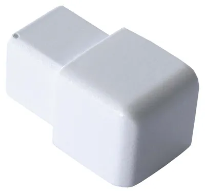 Produktbild von Dalsys Endstück für Fliesenschiene 12,5mm Quadratprofil Aluminium (eloxiert) Weiß, Fliesenprofil
