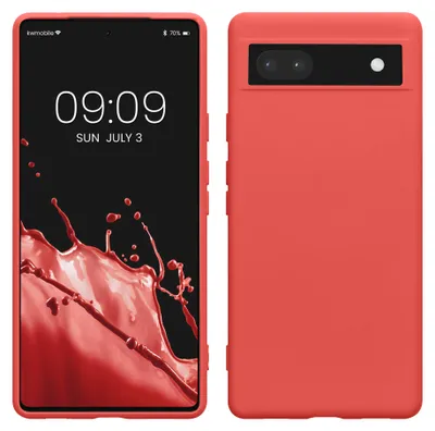 Produktbild von kwmobile Handyhülle für Google Pixel 6a Hülle - TPU Silikon Schutzhülle mit Mikrofaserfutter, schlankes Backcover für kabelloses Laden in Dolce Vita