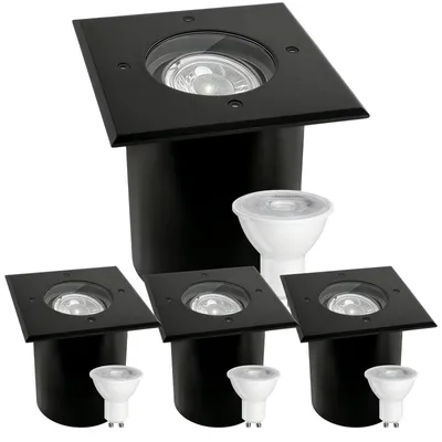 Immagine prodotto di Faretto da incasso per esterni - Acciaio inox 304 - IP67 impermeabile - Set da 4 pezzi