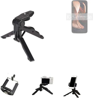 Produktbild von K-S-Trade Stativ Tisch-Ständer Dreibein Handy-Stativ Ständer kompatibel mit Motorola Razr 2022 Mini-Stativ Smartphone Tripod Handy-Stativ aus