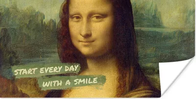 Produktbild von MuchoWow® Poster Mona Lisa - Zitat - Kunst 40x20 cm - Poster für die Wand - Poster Schlafzimmer