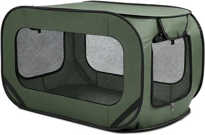 Produktbild von Faltbarer Transportkorb für Hunde und Katzen, 92 x 52 x 52 cm - atmungsaktives Oxford-Gewebe - zusammenklappbar