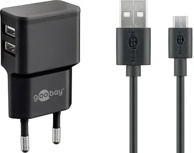 Zdjęcie produktu dla Goobay 44984, Wewnętrzna, Prąd przemienny, 5 V, 1 m, Czarny