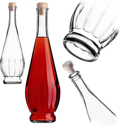 Produktbild von KADAX Glasflaschen 750ml, 10 Stück, leere Likörflaschen mit Korken, Schnapsflaschen aus Glas, Flaschen zum Befüllen von Likör, Wein und Schnaps, Weinflaschen