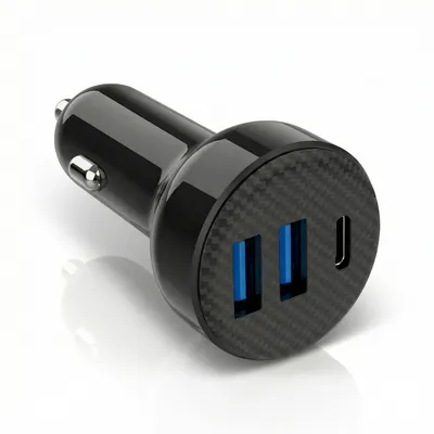 Produktbild von CSL Auto Ladegerät USB A & C, KFZ Ladegerät USB, Schnellladegerät 40W KFZ-Netzteil USB-C & USB-A, Zigarettenanzünder, Power Delivery & Quick Charge