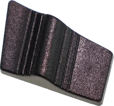 A close-up, isolated shot of a black switch grip.