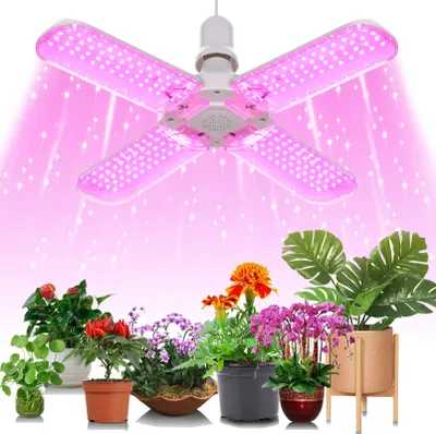 Obrázok produktu pre 40W E27 Rastlinná lampa LED Plné spektrum 240LEDs Skladacia rastlina Rastúca lampa Ružové svetlo Rastúca lampa pre izbové rastliny Zelenina Pestovanie v skleníku