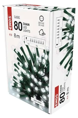 Productafbeelding van Emos D4AC02, Guirlande, Polyvinylchloride (PVC), Groen, Groen, IP44, 3,6 W