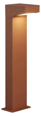 Obrázek produktu pro Asymetrický sloupový svítidlo 13 W, 3000 K, IP65, z cortenového hliníku, 13 x 15 x 50 cm, pro osvětlení venkovních cest a zahrad