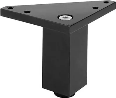 Produktbild von Möbelbein FA002 75 mm matt schwarz