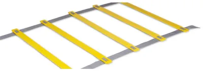 Produktbild von Dunlop Koordinationsleiter 4 Meter - Fußball Trainingszubehör - Inkl. Erdnägel und Aufbewahrungstasche - Gelb
