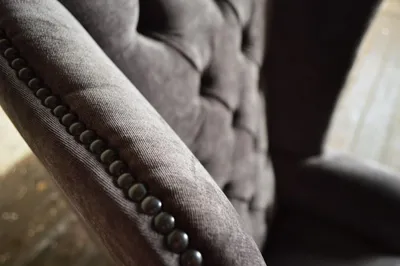 Immagine prodotto di Poltrona ad ala divano monoposto divano relax rivestimento Chesterfield velluto pelle tessuto
