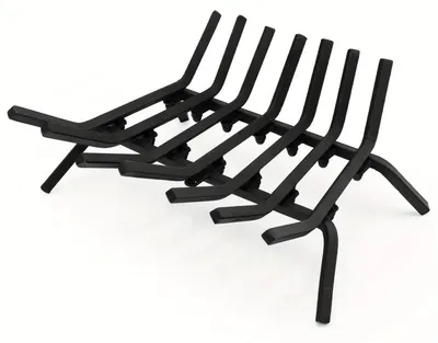 Obrázek produktu pro Rošt do kamen, rošt do kotle, rošt na uhlí, rošt na dřevo, táhlo na dřevo, robustní litinový rošt, tvar V, 45,7 cm