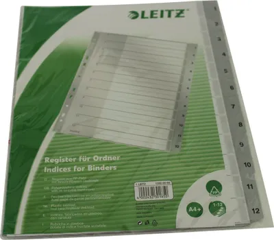 Obrázok produktu pre Index Leitz pre zakladače sivý A4