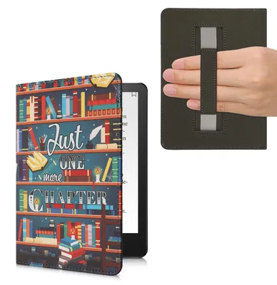 Produktbild von kwmobile Klapphülle kompatibel mit Amazon Kindle Paperwhite 11. Generation 2021 Hülle - Flipcase für Kindle Paperwhite Hülle mit Handschlaufe -