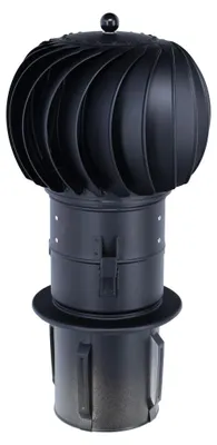 Produktbild von Schornsteinaufsatz Turbowent 2 zum Einstecken, Edelstahl, Ø 150 mm, schwarz