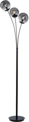 Obrázok produktu pre Stojacia lampa, čierna, dymové sklo, V 185 cm