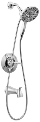 Duscharmatur mit 4-Strahl-Duschkopf und Handbrause, Chrom