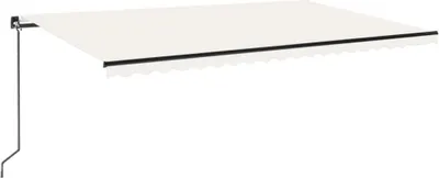 Produktbild von vidaXL Markise Manuell Einziehbar mit LED 500x300 cm Creme