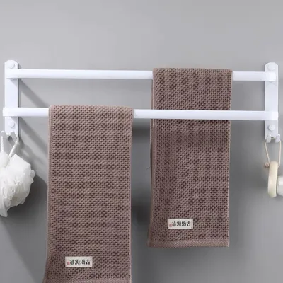 Immagine prodotto di Portasciugamani - Barra per asciugamani - Organizzazione del bagno - Senza foratura - 60 cm - Bianco