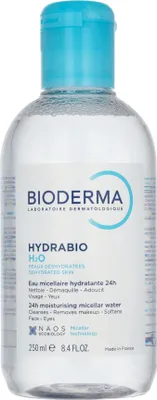 Produktbild von Bioderma Hydrabio H2O, Frauen, 250 ml, Empflindliche Haut, Reinigend, Feuchtigkeitsspendend, Flasche, 1 Stück(e)