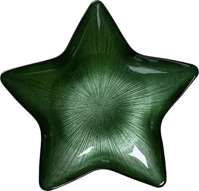 Obrázek produktu pro Podnos, průměr 29 cm, motiv hvězda, zelený, značka Stern