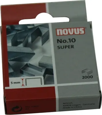 Produktbild von Novus Heftklammern No.10 SUPER 2.000 Stück, Schenkellänge 5 mm