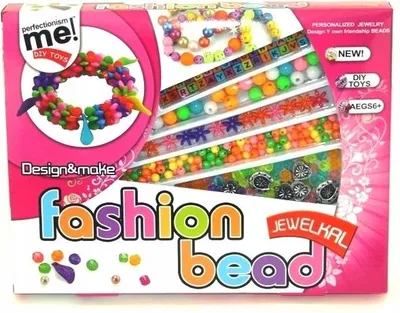 Produktbild von Buchstaben Perlen Set Schmuck Bastelset - Kinder Namensarmbänder selber machen ABC